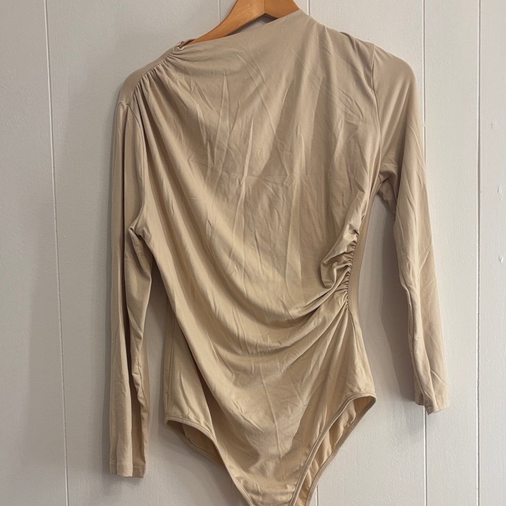 Elegant Tan Long Sleeve Women's Top